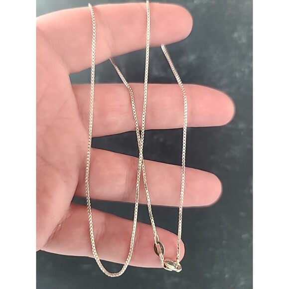 925 Sterling Silver Chain Necklace Vintage - Picture 1 of 10